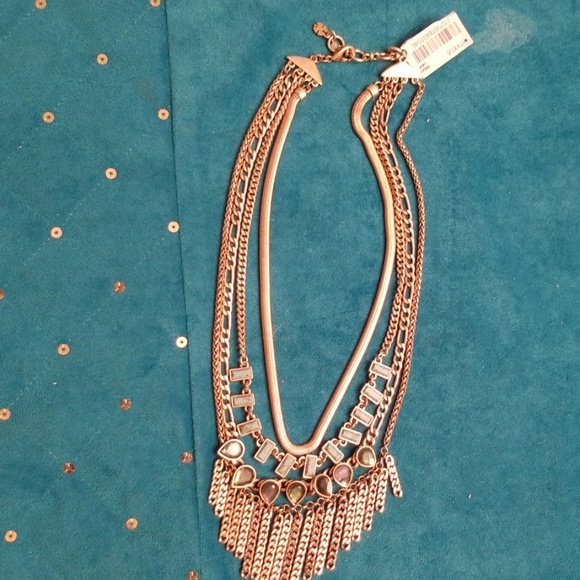 Lucky Brand 4 Strand Necklace Abalone & Turquoise - Picture 5 of 7